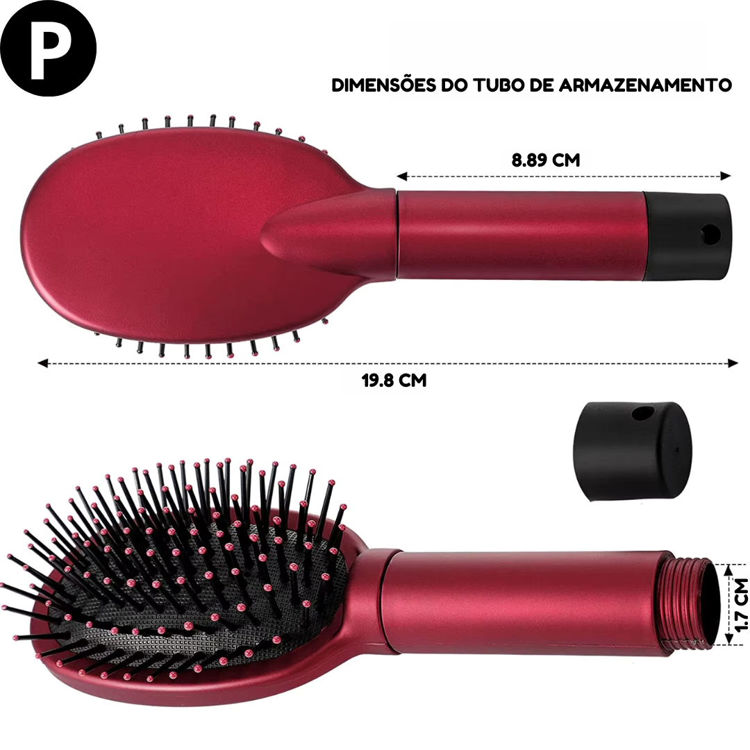 Escova de Cabelo com Compartimento Secreto