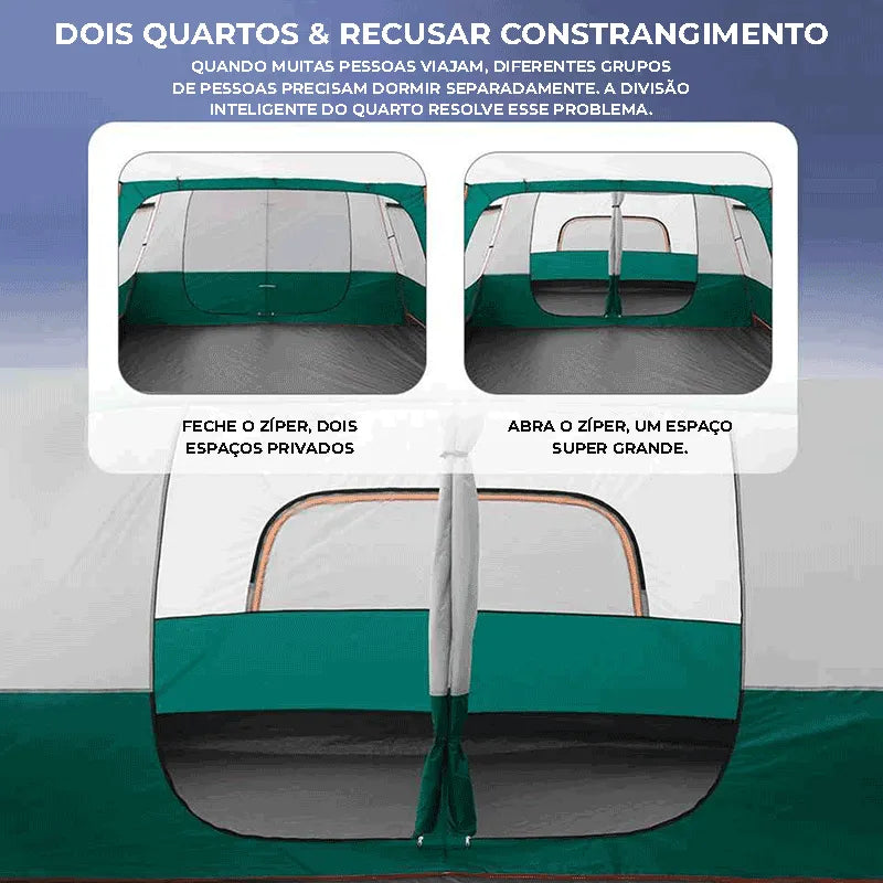 Barraca de Camping Grande 10 a 16 Pessoas | Familiar e Impermeável