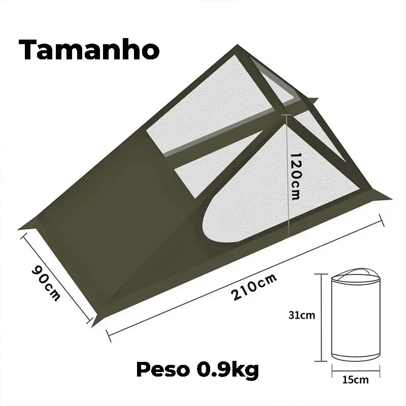 Barraca para 1 Pessoa Ultraleve | Impermeável Ary-1 tamanho e peso