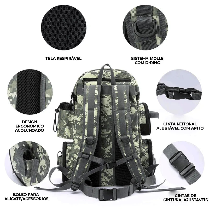 Mochila de Camping Camuflada | Pesca Master