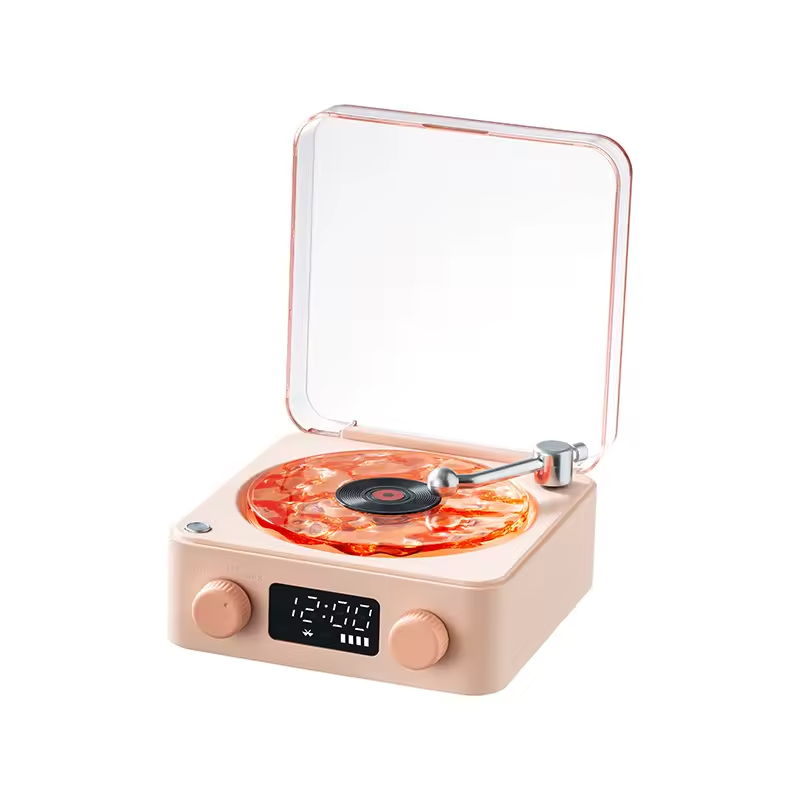 Caixa de Som Bluetooth + Luminária Vinil Retrô – Cultura Puff™