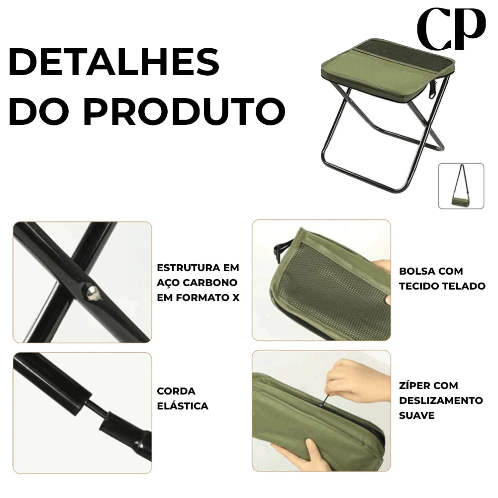 Cadeira Dobrável que Vira Bolsa – Linha Liberdade