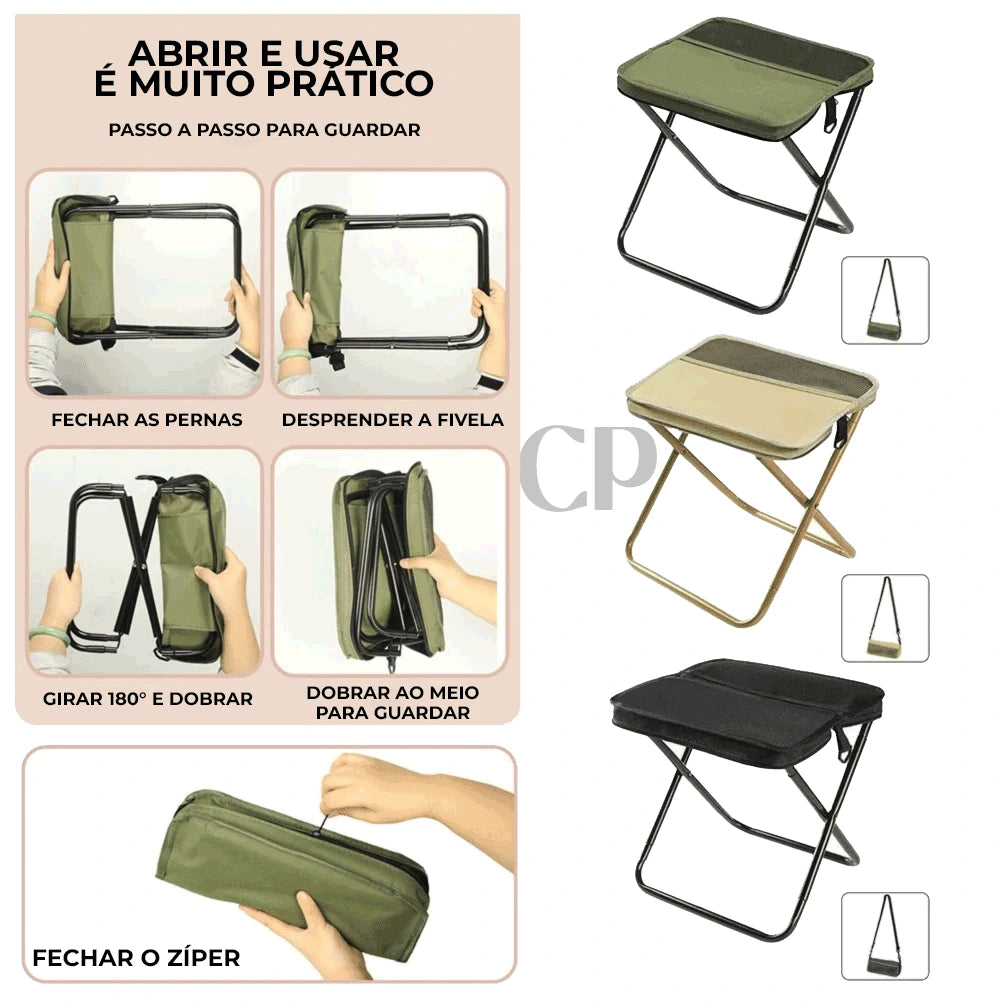 Cadeira Dobrável que Vira Bolsa – Linha Liberdade