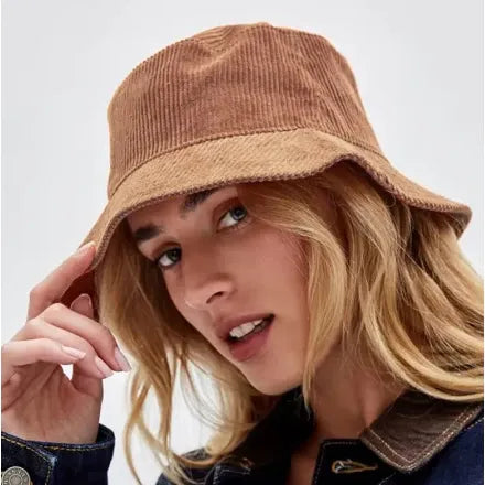 Chapéu Bucket Feminino Slim Caramelo