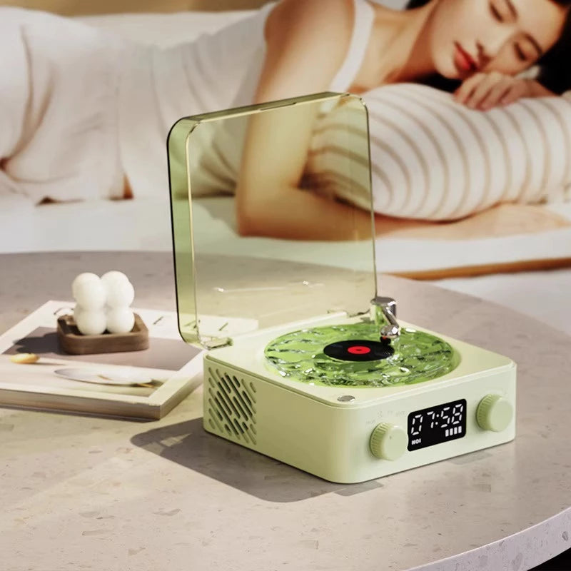 Caixa de Som Bluetooth + Luminária Vinil Retrô – Cultura Puff™