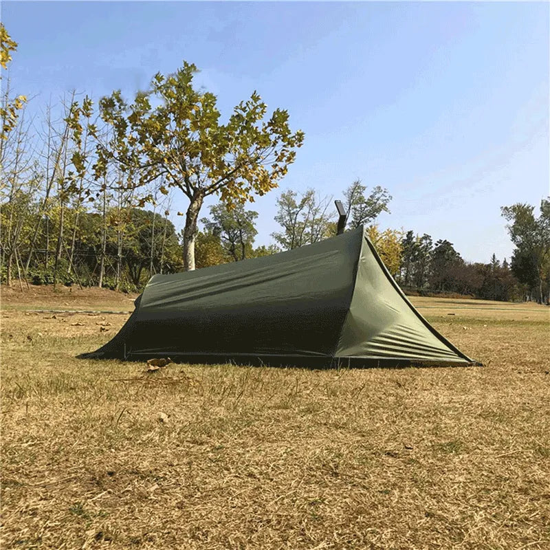 Barraca Camping para 2 Pessoas Resistente | Oxford Pro de lado