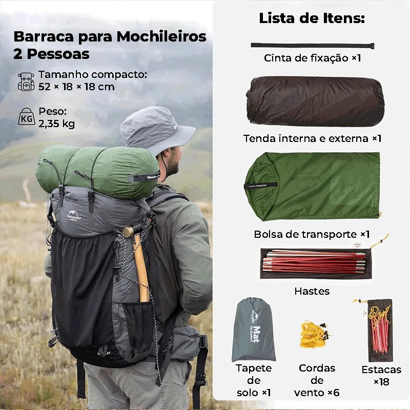 Barraca Impermeável 2 Pessoas | Linha Opalus Pro 4 Estações