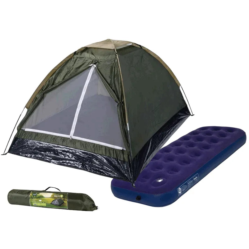 Barraca de Camping 2 Pessoas | Compacta e Impermeável + Colchão Grátis