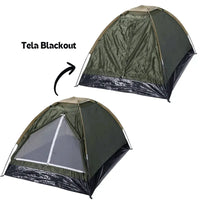 Barraca com recurso de Tela Blackout para maior privacidade e conforto térmico, uma funcionalidade de qualidade percebida.