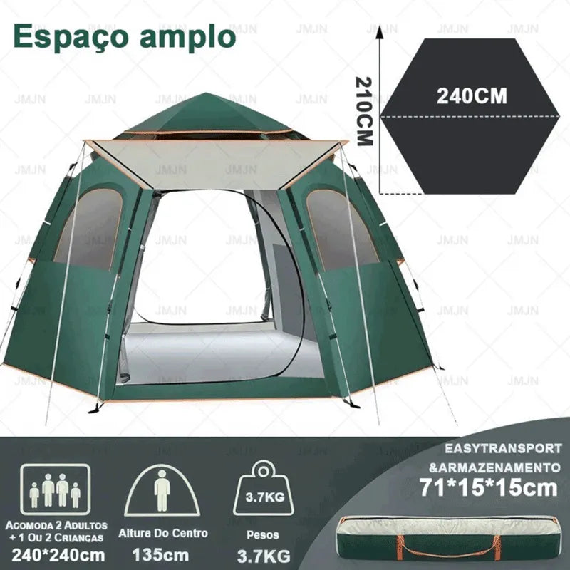 Barraca de Camping Automática 3 a 4 Pessoas | Pop-Up Impermeável