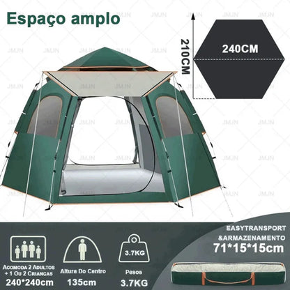 Barraca de Camping Automática 3 a 4 Pessoas | Pop-Up Impermeável