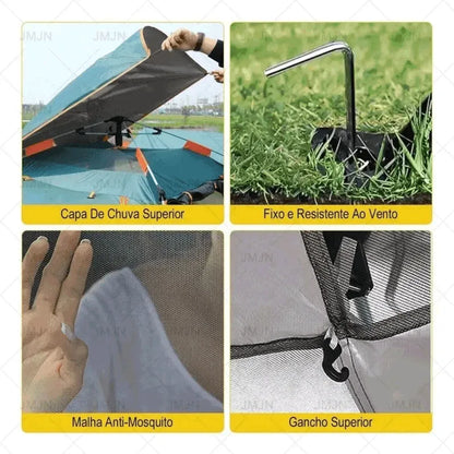 Barraca de Camping Automática 3 a 4 Pessoas | Pop-Up Impermeável