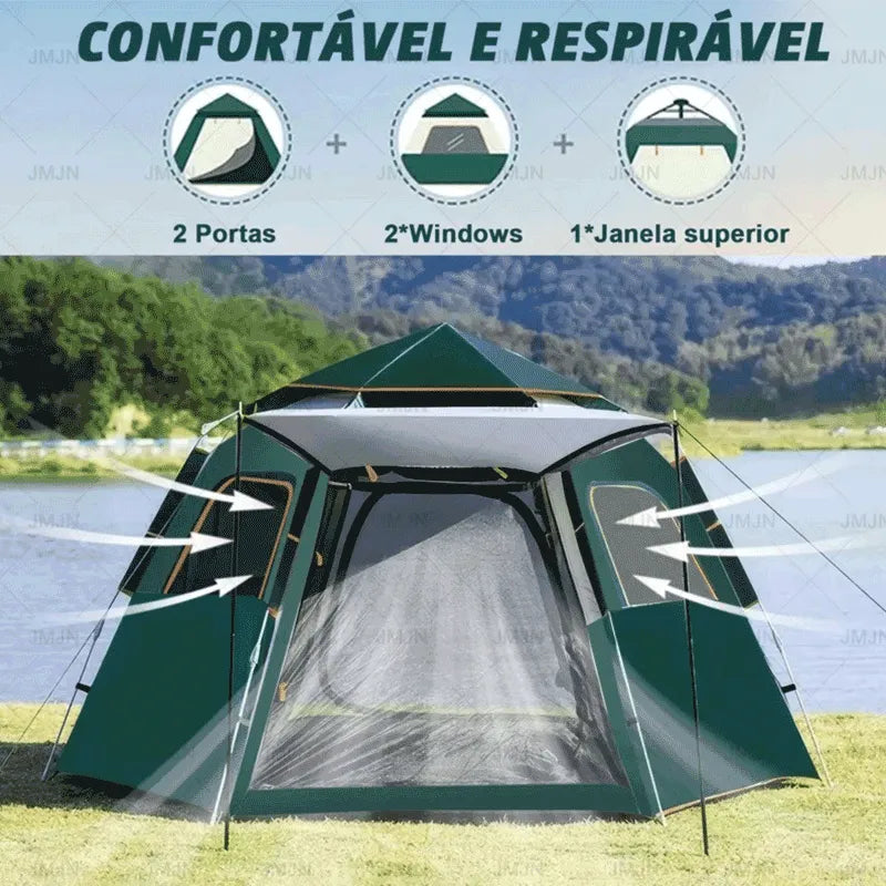 Barraca de Camping Automática 3 a 4 Pessoas | Pop-Up Impermeável