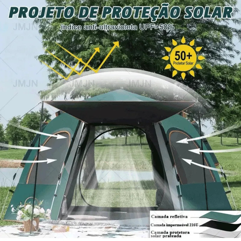 Barraca de Camping Automática 3 a 4 Pessoas | Pop-Up Impermeável