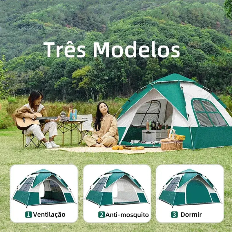 Barraca de Camping Automática 4 Pessoas | Outdoor Pro