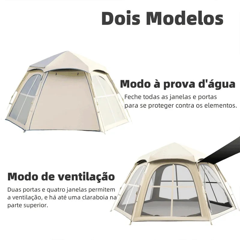 Barraca de Camping Automática 5 Pessoas | Impermeável e Rápida