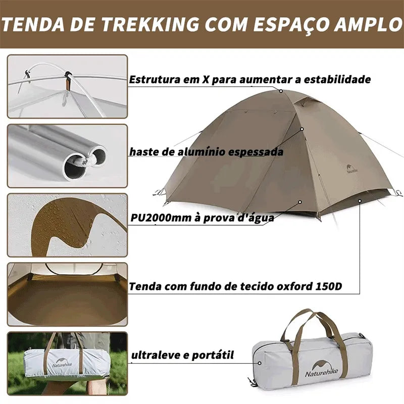 Barraca de Camping Grande para 3 Pessoas | Cloud River