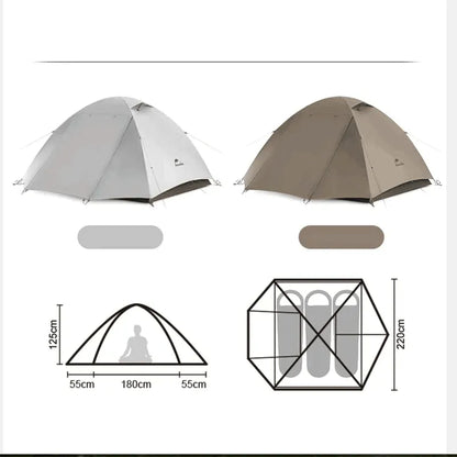 Barraca de Camping Grande para 3 Pessoas | Cloud River