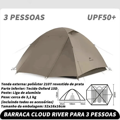 Barraca de Camping Grande para 3 Pessoas | Cloud River