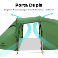 Barraca Camping para 3 Pessoas 4 Estações | Opalus Pro porta dupla