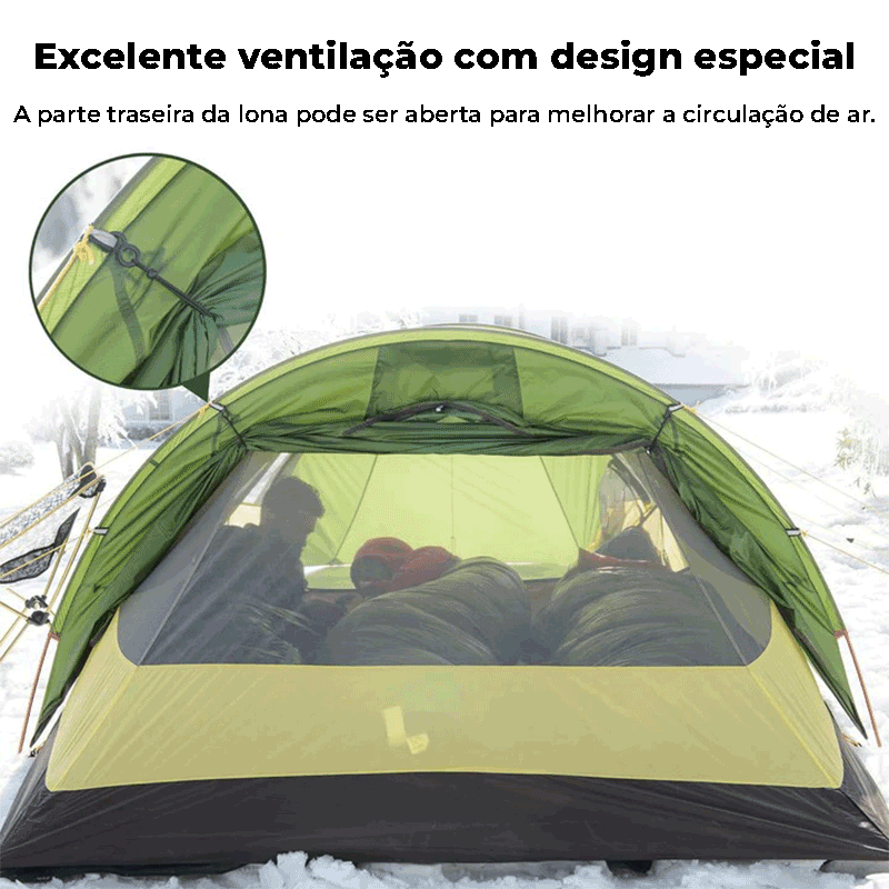 Barraca de Camping Impermeável 3 Pessoas | Opalus Pro 4 Estações