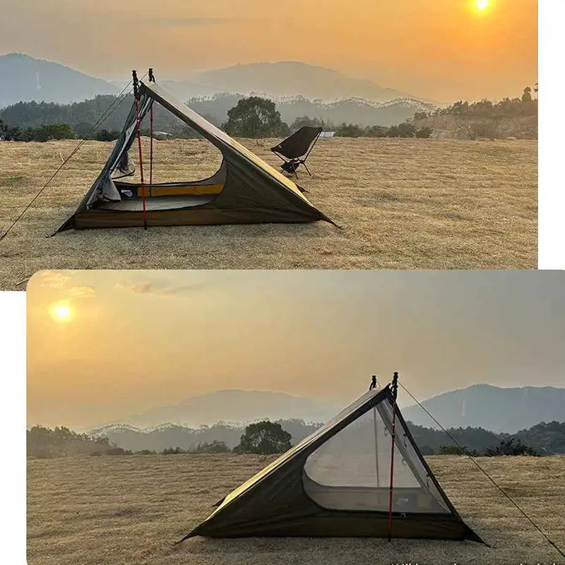 Barraca para 1 Pessoa Ultraleve | Impermeável Ary-1 angulos em uso real