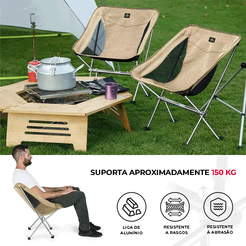 Cadeira Dobrável Portátil Premium | Outdoor Pro