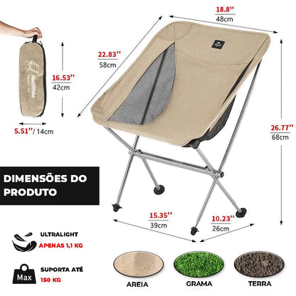 Cadeira Dobrável Portátil Premium | Outdoor Pro