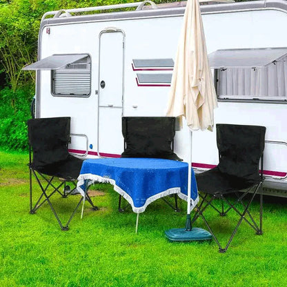 Cadeira Dobrável Portátil Preta | Outdoor Basic