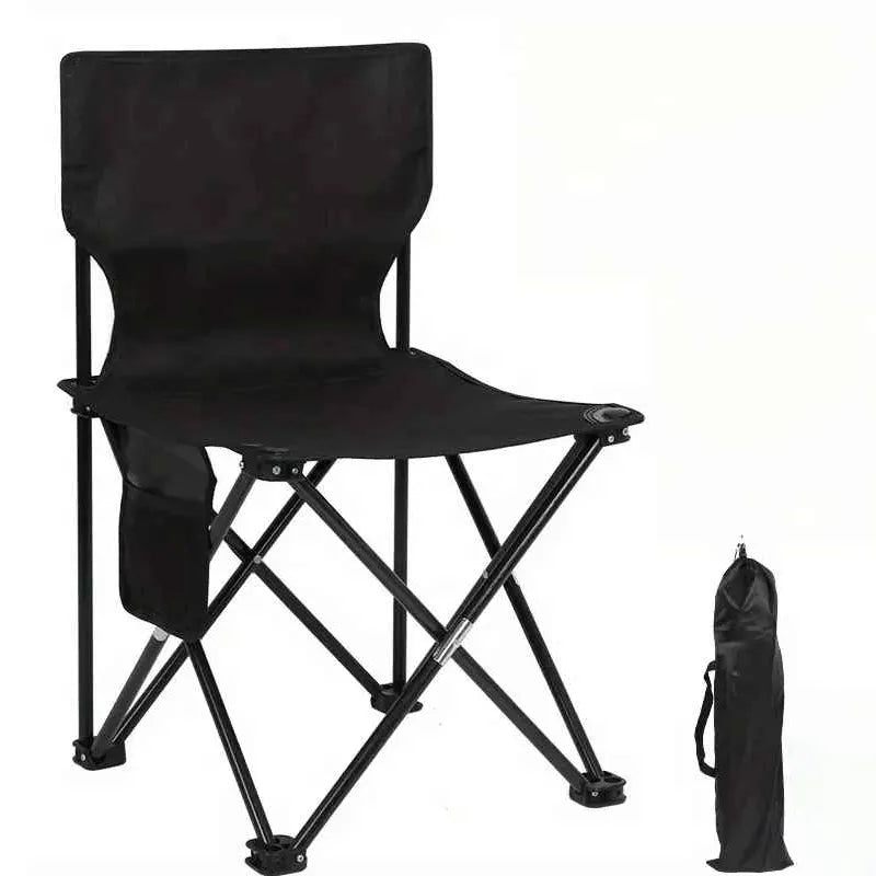 Cadeira Dobrável Portátil Preta | Outdoor Basic