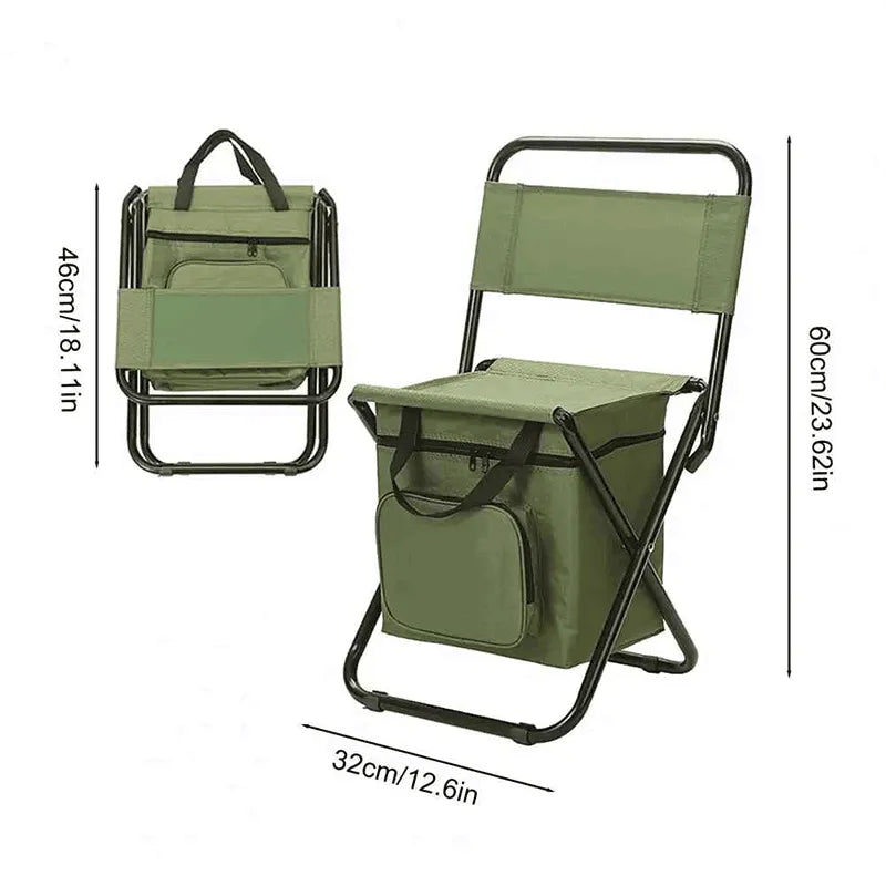 Cadeira Dobrável com Cooler Térmico | Outdoor Chill
