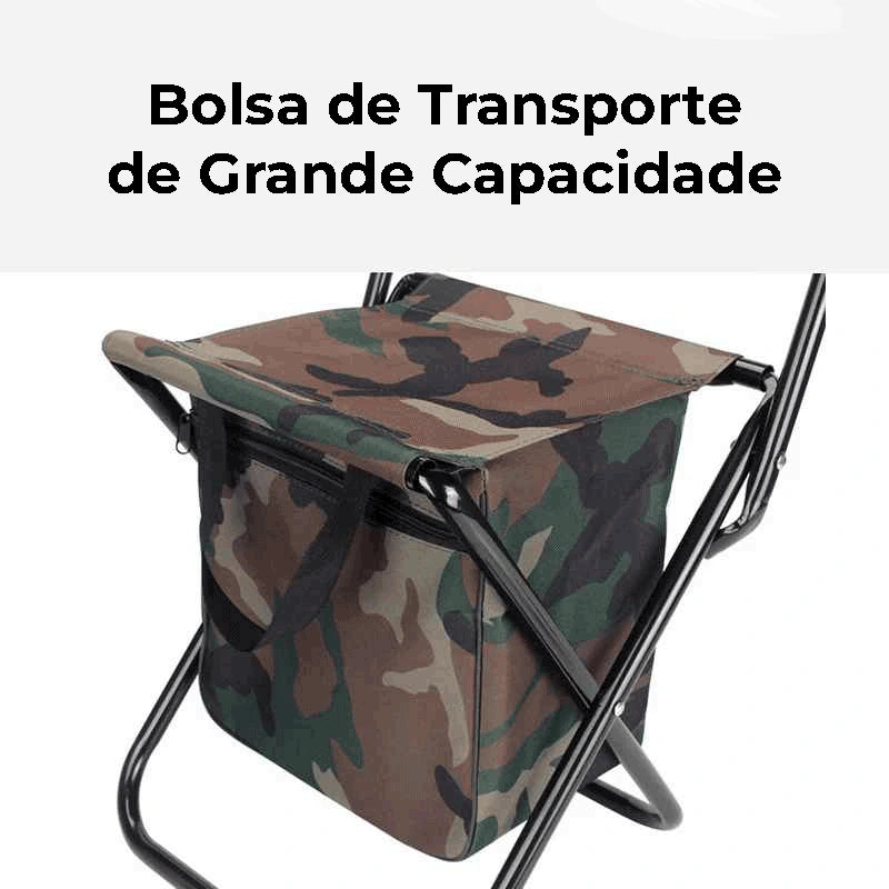 Cadeira Dobrável com Bolsa Camuflada | Pesca Pro