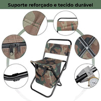 Detalhes do suporte reforçado, costura dupla e tecido durável, essenciais para a segurança e Alto Valor do produto.