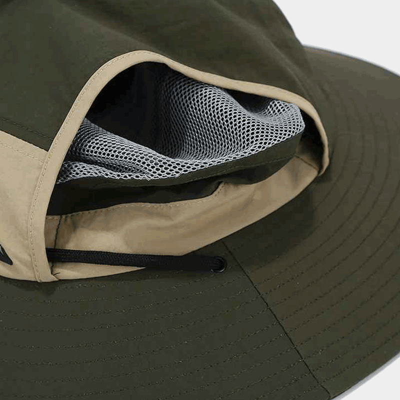 Close-up da tela respirável em malha interna, garantindo conforto e ventilação ideal sob o sol.