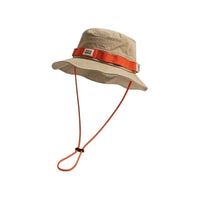Chapéu Bucket Casual bege com alça de segurança ajustável, acessório de Alto Valor para proteção solar.