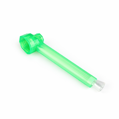 Bong portátil Puff verde translúcido com piteira transparente