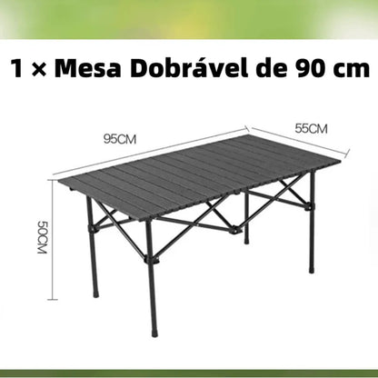 Kit Mesa Dobrável com 4 Cadeiras | Freedom Camp