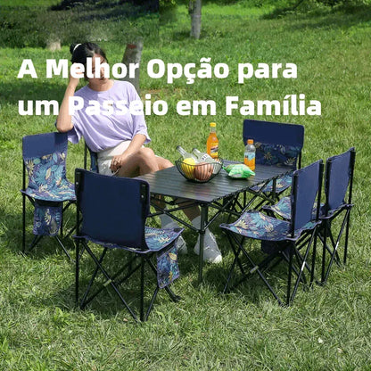 Kit Mesa Dobrável com 4 Cadeiras | Freedom Camp