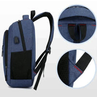 Vista lateral da mochila, com alça reforçada e design ergonômico, priorizando o conforto e a durabilidade.