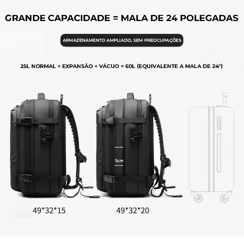 Mochila a Vácuo Expansível | Business Trip