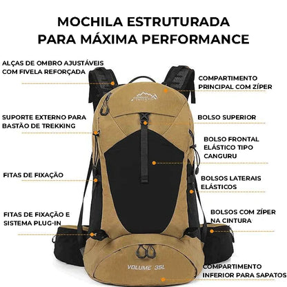 Mochila de Camping 35L | Inoxto Adventure Pro