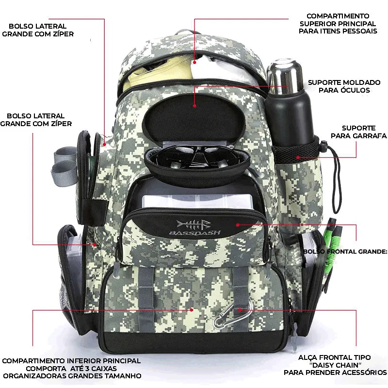 Mochila de Camping Camuflada | Pesca Master