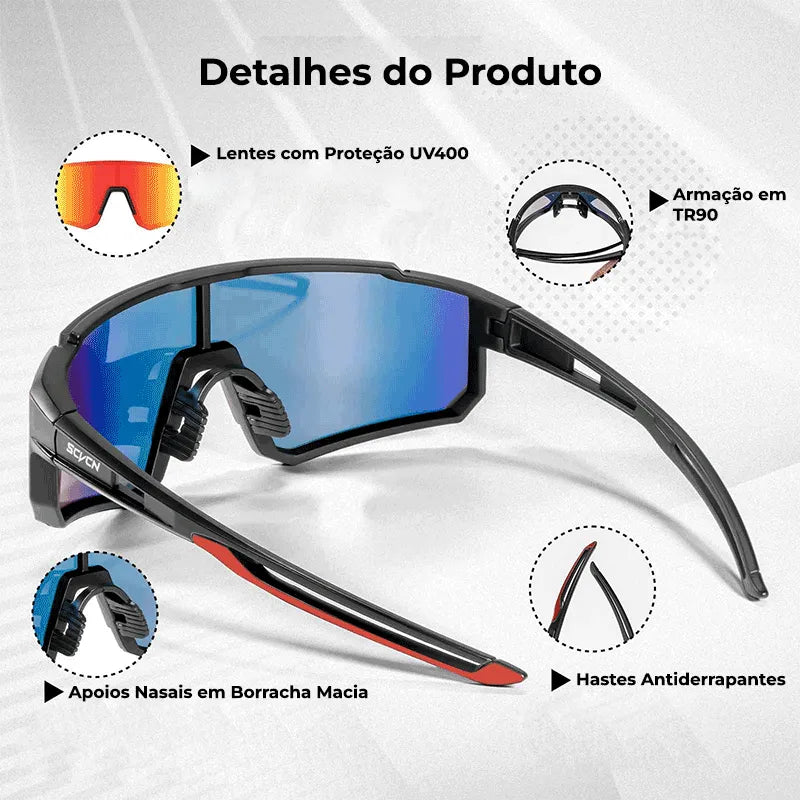 Óculos de Corrida Esportivo Masculino | UltraLight TR90