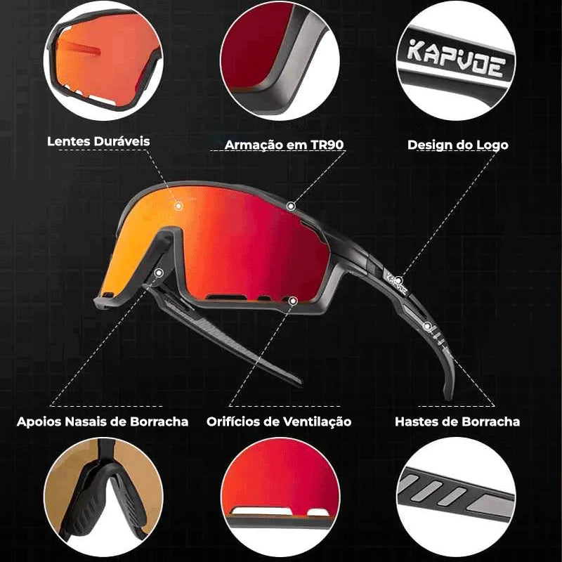 Óculos de Corrida Esportivo Feminino| Vision Aero TR90