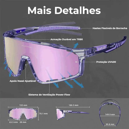 Óculos de Corrida Esportivo Feminino| Vision Aero TR90