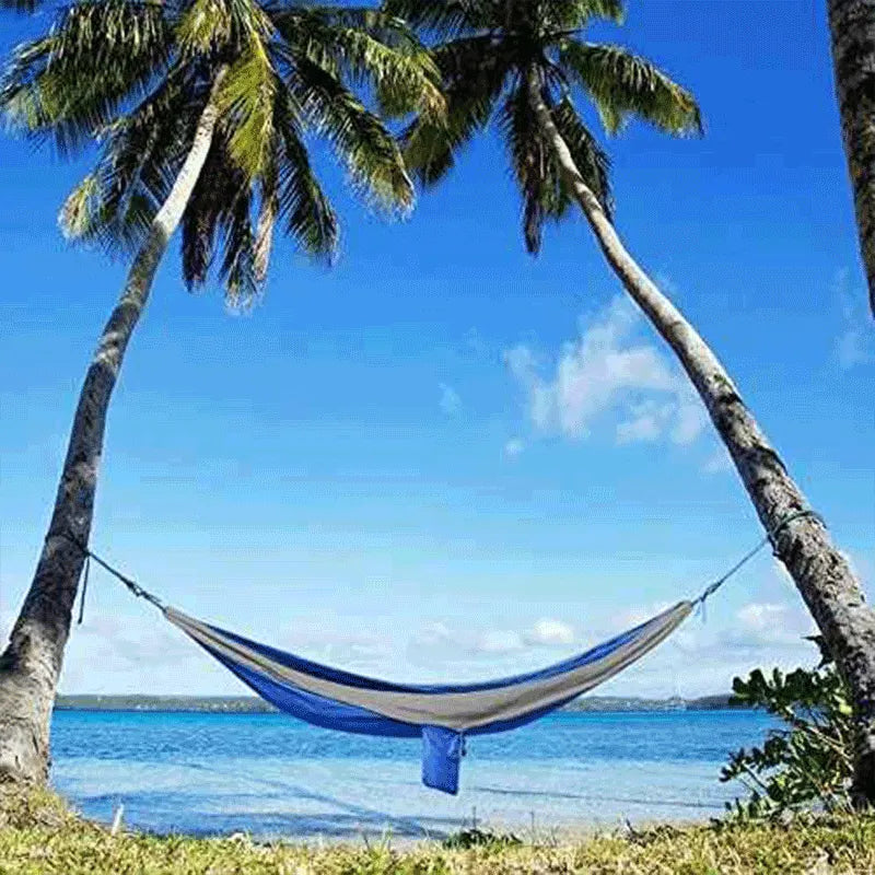 Rede Casal Camping Azul | Nylon Outdoor Premium