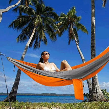 Rede Casal Camping Laranja | Nylon Outdoor Premium