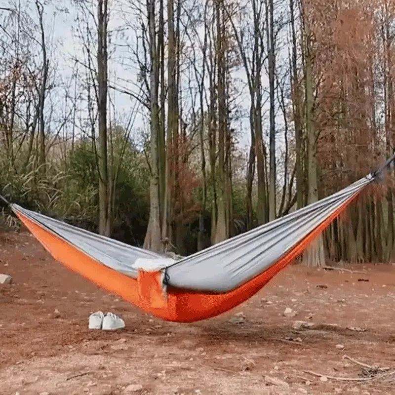 Rede Casal Camping Laranja | Nylon Outdoor Premium