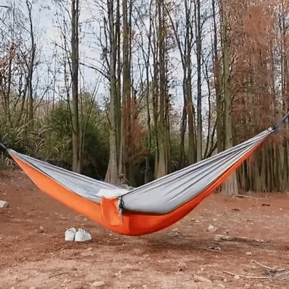 Rede Casal Camping Laranja | Nylon Outdoor Premium