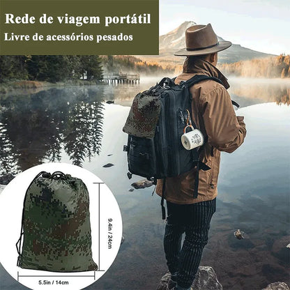 Rede de Camping com Mosquiteiro | Camuflada Outdoor Pro